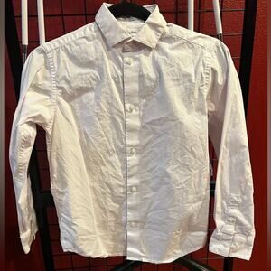 Calvin Klein Boys dress shirt size 12 white pattern